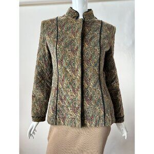 Vintage Günter Womens Paisley Quilted Jacket Size 6